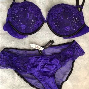 VS Bejeweled bra and panty set